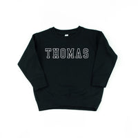 CUSTOM EMBROIDERED OUTLINE NAME - CHILD SWEATER