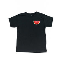 Pocket Fruit (Front) w/ Group of Smiley Fruit (Back) - Child Tee