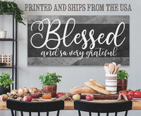 Blessed and Grateful - Canvas