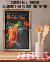 Bloody Mary Bar Recipe - Metal Sign
