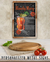 Bloody Mary Bar Recipe - Metal Sign