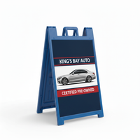 Blue Sandwich Board - Dealership Graphic