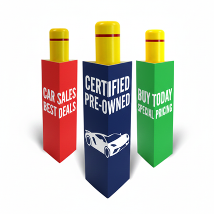 Bollard Post Wraps - Dealership Theme