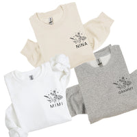 "_____" - Bouquet (pocket) - (Choose Your Name) - BASIC Fleece