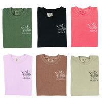 Custom Name - Bouquet (pocket) - (PERSONALIZE IT!) - Comfort Colors Tee