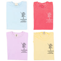 Bouquet Style - "Happiness Is Being a _______" (pocket) - (Choose Your Name) - Comfort Colors Tee