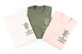 Bouquet Style - "Happiness Is Being a _______" (pocket) - (Choose Your Name) - Unisex Tee