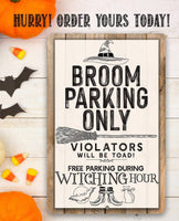 Broom Parking - Metal Sign
