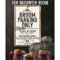 Broom Parking - Metal Sign
