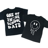 One of Those School Days - Melty Smiley (f & b) - Child Tee