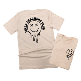 Tired Teachers Club - Melty X Squiggle Smiley (pf & b) - Unisex Tee