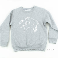 Buffalo - Hand Drawn - Child Sweater