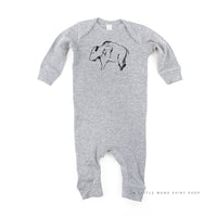 Buffalo - Hand Drawn - Baby Sleeper
