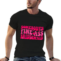 Bridesmaid Bride Squad Bridal Shower Groovy Bachelorette  Trendy Pattern T-Shirt