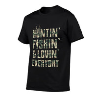 Hunting Fishing Loving Every Day, Camo  Easy-care T-Shirt