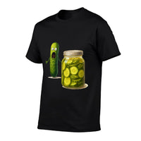 Funny Screaming Pickle Cucumber Jar Joke  Relaxed-fit T-Shirt