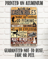 Cabin Rules - Metal Sign