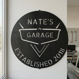 Custom Metal Wall Art - Personalized Classic Car Garage Plaque