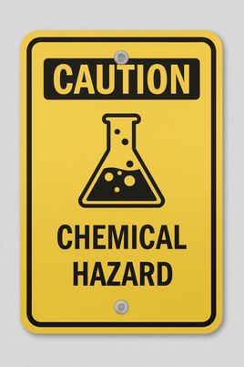 Caution Chemical Hazard Sign