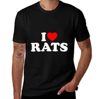 I Love Rats,I Heart Rats  Polyester Blend T-Shirt