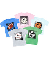Checkers Smiley - (Choose Your Sports Ball) - Child Tee