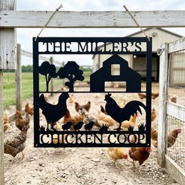 Custom Metal Wall Art - Homestead Chicken Coop Sign