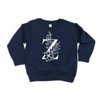 Floral Initials - Child Sweater