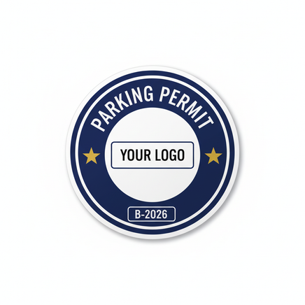 Circle Parking Permit Sticker