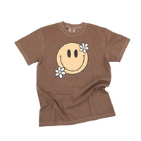 Big Smiley w/ Flowers - Comfort Colors Tee