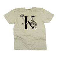 Floral Initials - Comfort Colors Tee