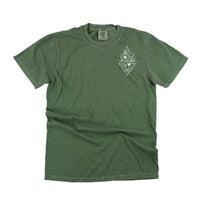 Flower Diamond (Pocket Front) w/ Actually Life is Beautiful and I Have Time (Back) - Comfort Colors Tee