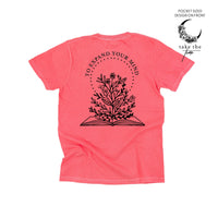 Take the Time (Front Pocket) w/ To Expand Your Mind (Back) - Comfort Colors Tee
