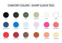 Dad w/ Mountains - Mountain Scene (pf&b) - Comfort Colors Tee