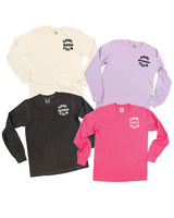 "Cool _____ Club" - Smiley (pf&b) - (Choose Your Name) - Long Sleeve Comfort Colors Tee