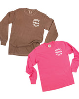 "Cool _____ Club" - Smiley (pf&b) - (Choose Your Name) - Long Sleeve Comfort Colors Tee