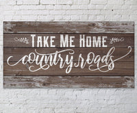 Country Roads - Canvas