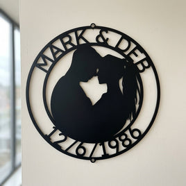 Custom Metal Wall Art - Personalized Anniversary Sign