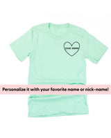 CUSTOM NAME (Heart Around) - PERSONALIZE IT! - Unisex Tee
