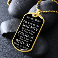 Custom Recovery Dog Tag | Inspiring Sobriety | Serenity Prayer