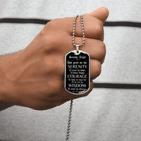 Custom Recovery Dog Tag | Inspiring Sobriety | Serenity Prayer