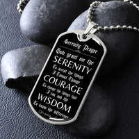 Custom Recovery Dog Tag | Inspiring Sobriety | Serenity Prayer