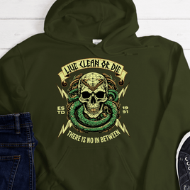 Custom Recovery Hoodie | Inspiring Sobriety |  Live Clean Or Die