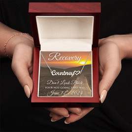 Custom Recovery Name Necklace |  Inspiring Sobriety | Don't Look Back, You're Not Going That Way