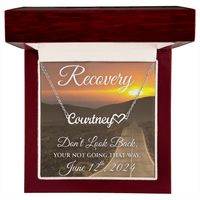 Custom Recovery Name Necklace |  Inspiring Sobriety | Don't Look Back, You're Not Going That Way