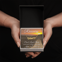 Custom Recovery Name Necklace |  Inspiring Sobriety | Don't Look Back, You're Not Going That Way