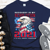 Custom Recovery T-Shirt | Inspiring Sobriety |  Recovery Is My Revolution