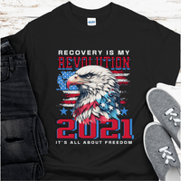 Custom Recovery T-Shirt | Inspiring Sobriety |  Recovery Is My Revolution