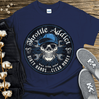 Custom Recovery T-Shirt | Inspiring Sobriety |  Throttle Addict, - Dirty Hands, Clean Money