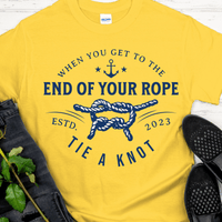 Custom Recovery T-Shirt | Inspiring Sobriety |  Tie a Knot