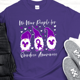 Custom Recovery T-Shirt | Inspiring Sobriety |  We Wear Purple For Overdose Awareness